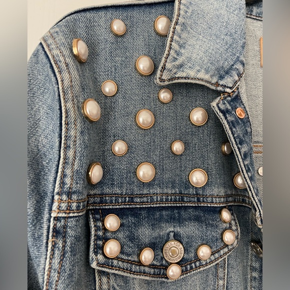 7 for all mankind Denim Pearl Jacket - Picture 4 of 10